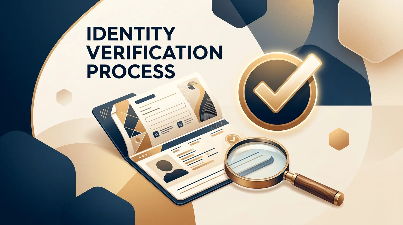 Illustration of identity documents and a verification checkmark representing KYC checks at non-GamStop casinos